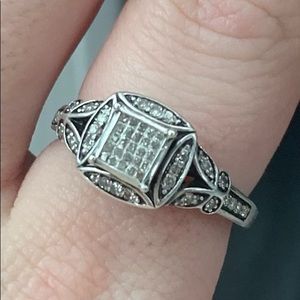 Natural/Genuine Diamond Sterling 925 Ring